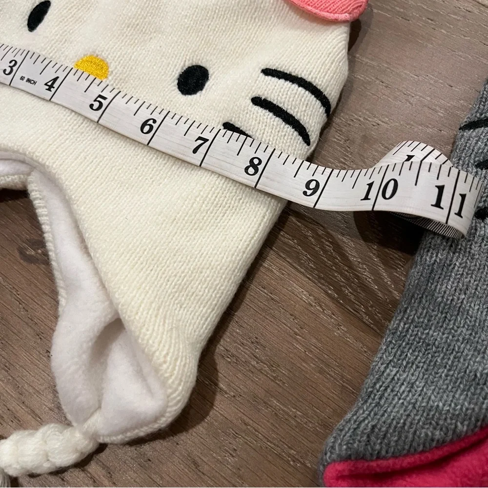 Hello Kitty Toddler Girl Kids Fleece Lined Winter Hat Set of 2 Size S/M